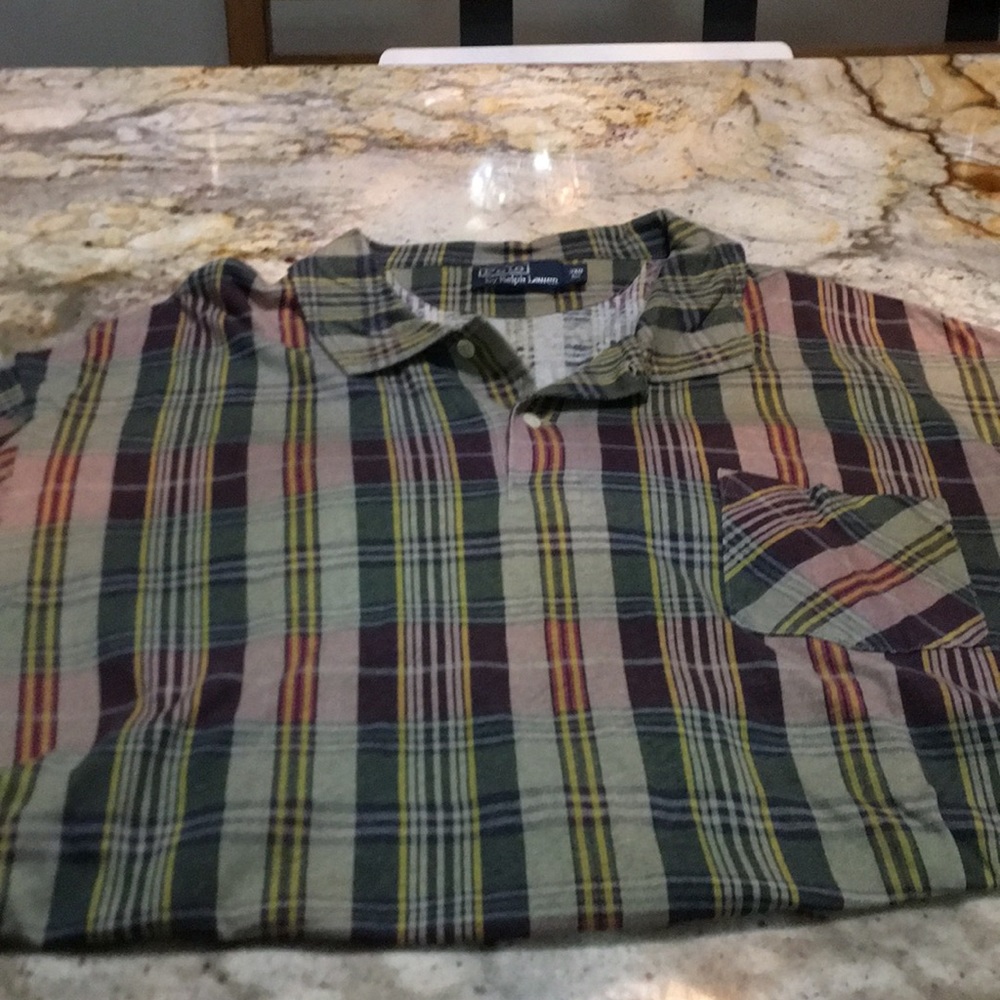Plaid polo shirt